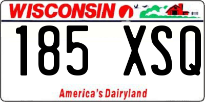 WI license plate 185XSQ