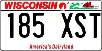 WI license plate 185XST