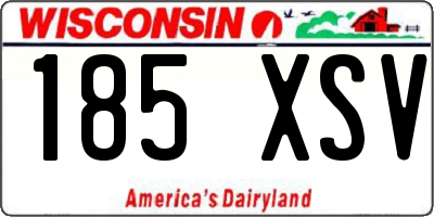 WI license plate 185XSV