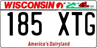 WI license plate 185XTG