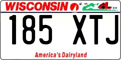 WI license plate 185XTJ