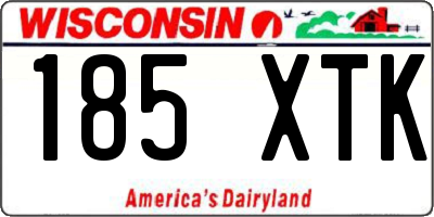 WI license plate 185XTK