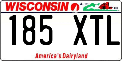 WI license plate 185XTL