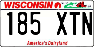 WI license plate 185XTN