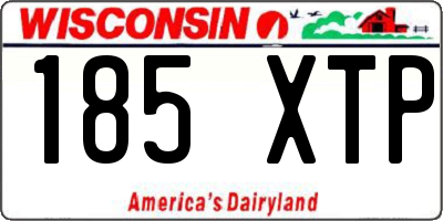 WI license plate 185XTP