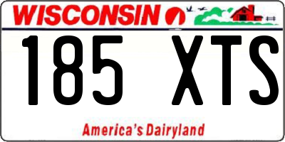 WI license plate 185XTS