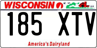 WI license plate 185XTV
