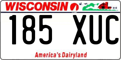 WI license plate 185XUC