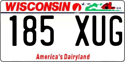 WI license plate 185XUG