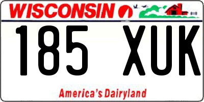 WI license plate 185XUK