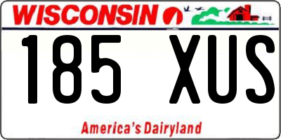 WI license plate 185XUS