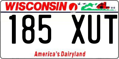 WI license plate 185XUT