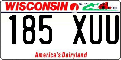 WI license plate 185XUU