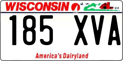 WI license plate 185XVA