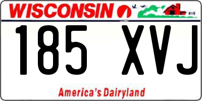 WI license plate 185XVJ
