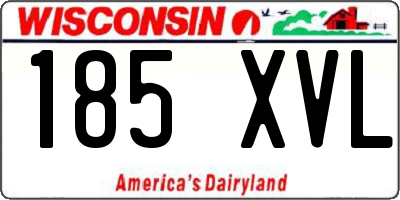 WI license plate 185XVL