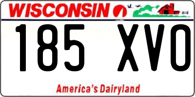 WI license plate 185XVO