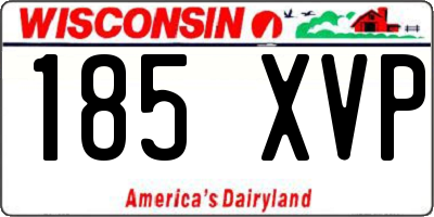 WI license plate 185XVP