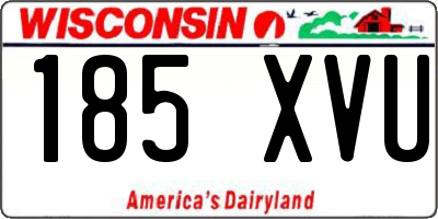 WI license plate 185XVU