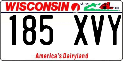 WI license plate 185XVY