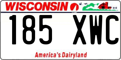 WI license plate 185XWC