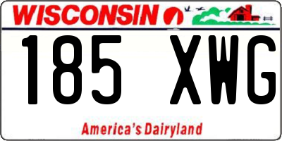 WI license plate 185XWG