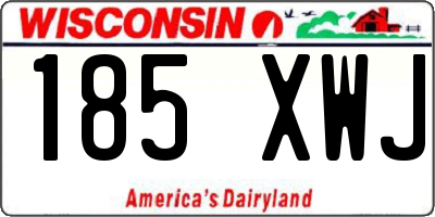 WI license plate 185XWJ