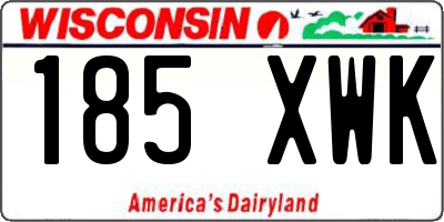 WI license plate 185XWK
