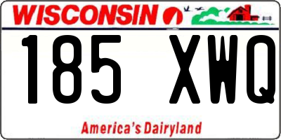 WI license plate 185XWQ
