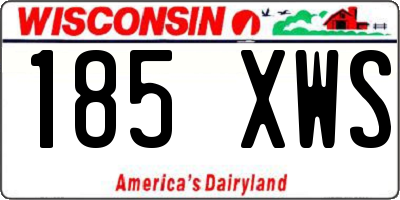WI license plate 185XWS