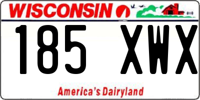 WI license plate 185XWX