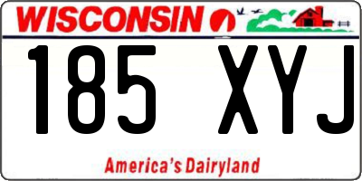 WI license plate 185XYJ