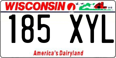 WI license plate 185XYL