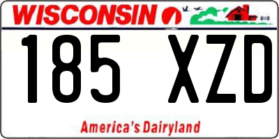 WI license plate 185XZD