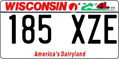 WI license plate 185XZE