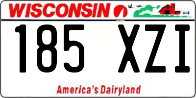 WI license plate 185XZI