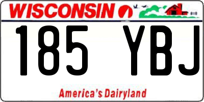 WI license plate 185YBJ