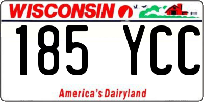 WI license plate 185YCC