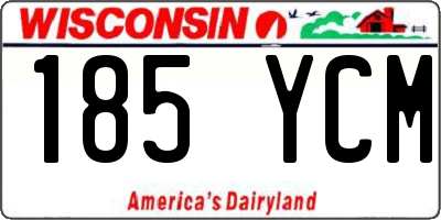 WI license plate 185YCM