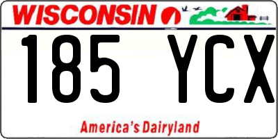 WI license plate 185YCX