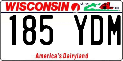 WI license plate 185YDM
