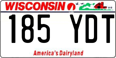 WI license plate 185YDT