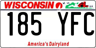 WI license plate 185YFC