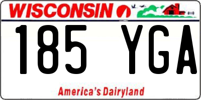 WI license plate 185YGA