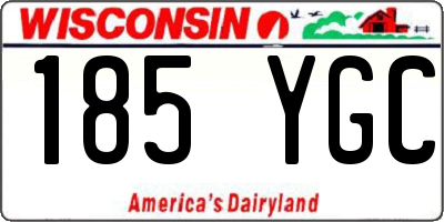 WI license plate 185YGC