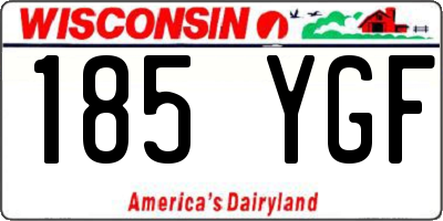 WI license plate 185YGF
