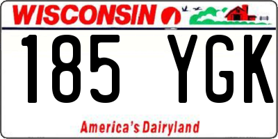 WI license plate 185YGK