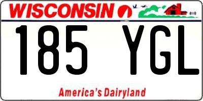 WI license plate 185YGL