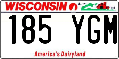 WI license plate 185YGM