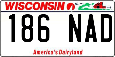 WI license plate 186NAD